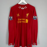 2013/14 LIVERPOOL GERRARD #8 L/S HOME SHIRT (XL) WARRIOR