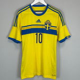 2014/15 SWEDEN IBRAHIMOVIC #10 HOME SHIRT (M) ADIDAS