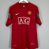 2007/09 MANCHESTER UNITED CARRICK #16 HOME SHIRT (L) NIKE