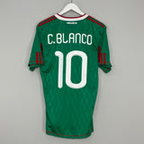 2010 MEXICO C.BLANCO #10 HOME SHIRT (M) ADIDAS