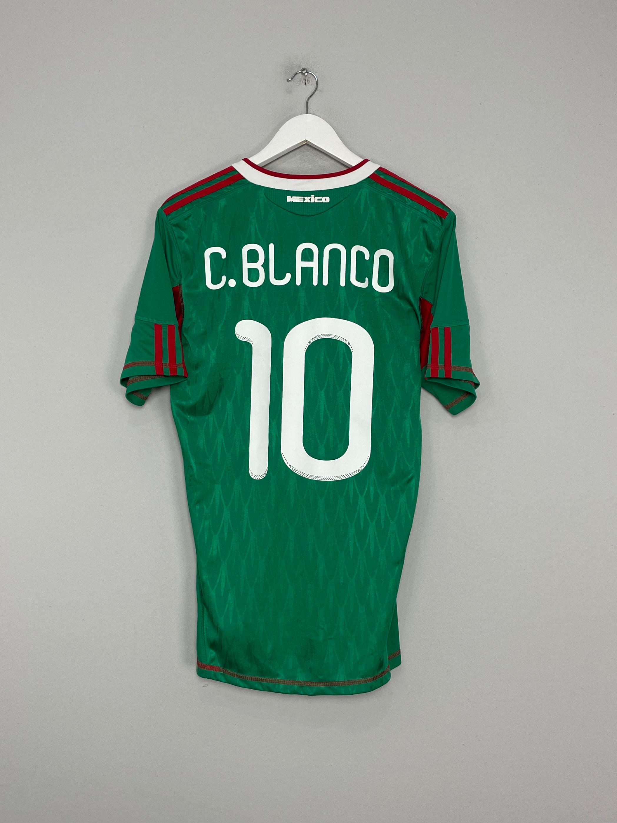 2010 MEXICO C.BLANCO #10 HOME SHIRT (M) ADIDAS