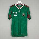 2010 MEXICO C.BLANCO #10 HOME SHIRT (M) ADIDAS