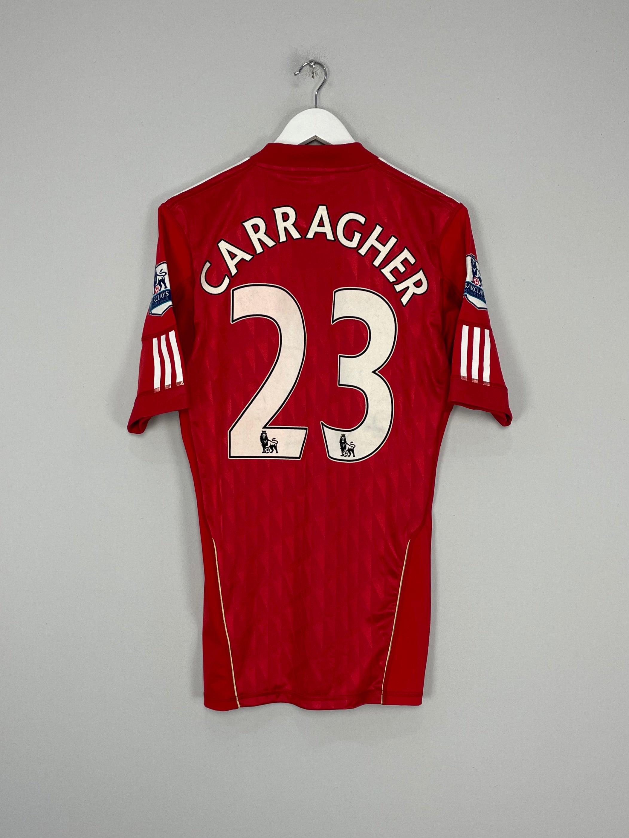 2010/12 LIVERPOOL CARRAGHER #23 *MATCH ISSUE* HOME SHIRT (L) ADIDAS