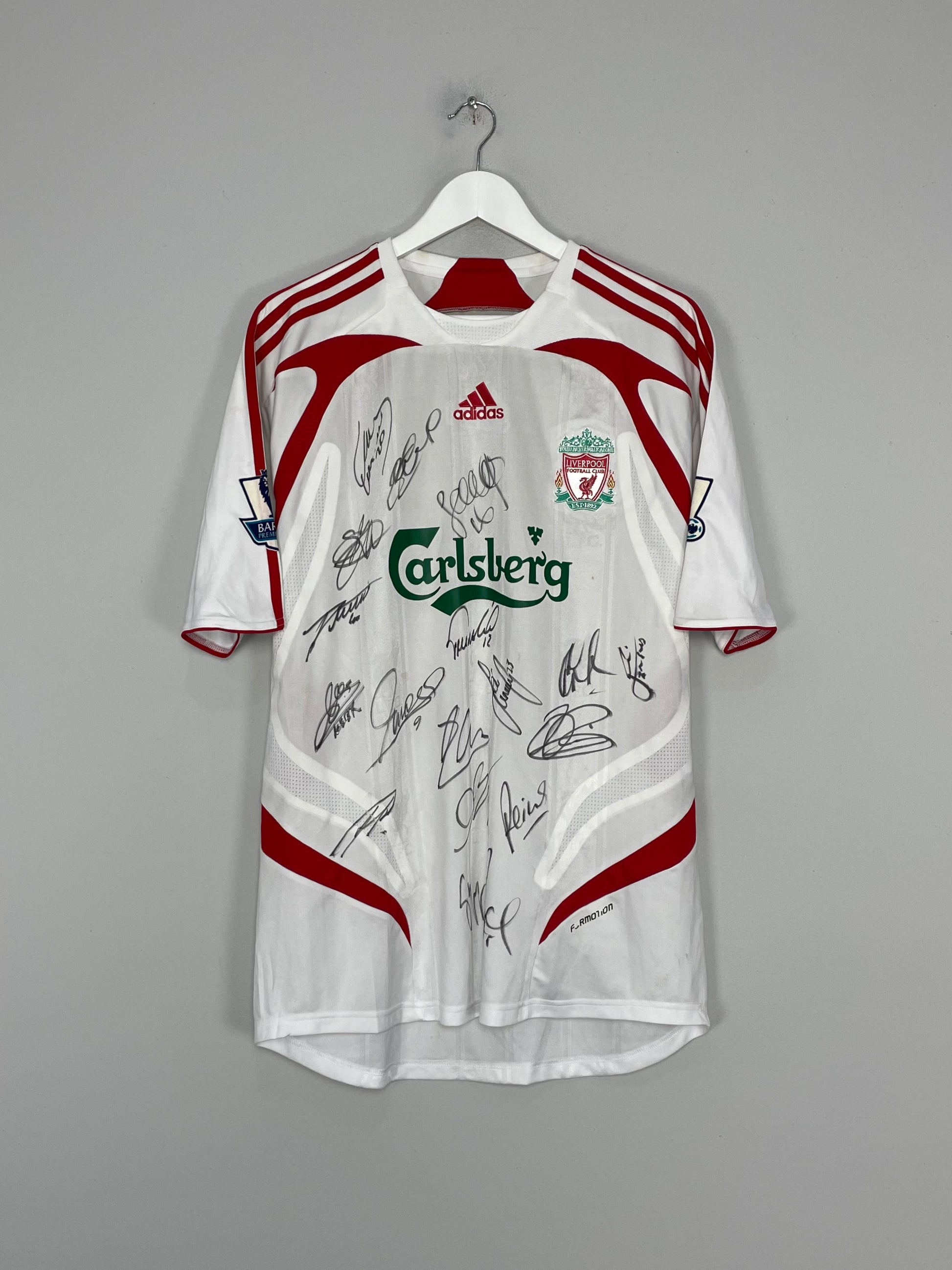 ENGLISH PREMIER LIVERPOOL FC 2007-08 JERSEY AUTHENTIC ADIDAS-FORMOTION –  vintage soccer jersey