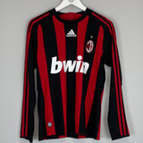 2008/09 AC MILAN BECKHAM #32 L/S HOME SHIRT (S) ADIDAS