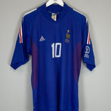 2002/04 FRANCE ZIDANE #10 HOME SHIRT (L) ADIDAS