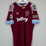 2022/23 WEST HAM MOORE #6 *BNWT* HOME SHIRT (XL) UMBRO