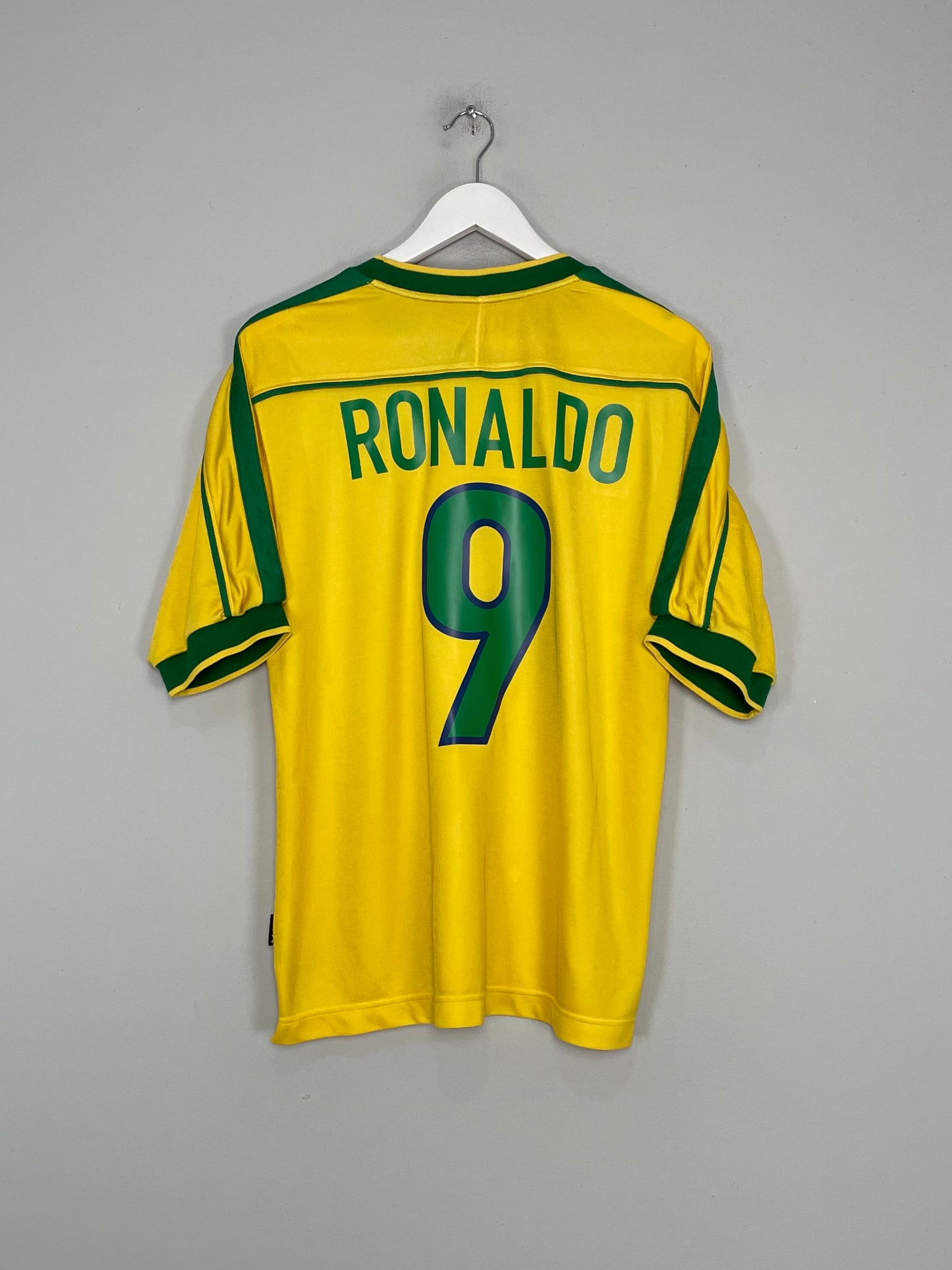 1998-00 Brazil Home Shirt Ronaldo #9 - 7/10 - (XL)