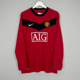 2009/10 MANCHESTER UNITED SCHOLES #18 L/S HOME SHIRT (L) NIKE