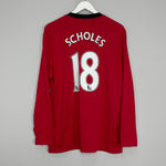 2009/10 MANCHESTER UNITED SCHOLES #18 L/S HOME SHIRT (L) NIKE