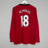 2009/10 MANCHESTER UNITED SCHOLES #18 L/S HOME SHIRT (L) NIKE