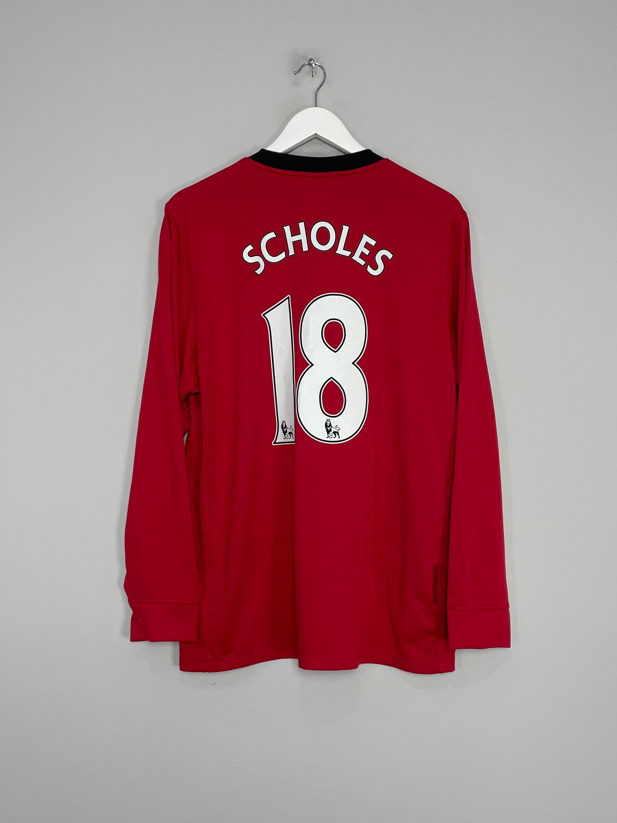 2009/10 MANCHESTER UNITED SCHOLES #18 L/S HOME SHIRT (L) NIKE