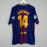 2017/18 BARCELONA COUTINHO #14 HOME SHIRT (XL) NIKE