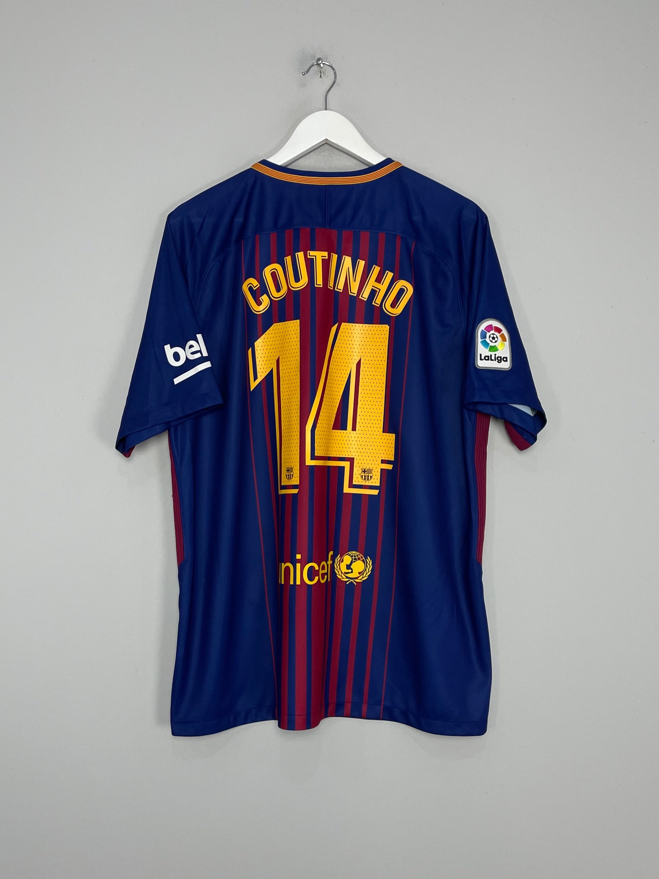 2017/18 BARCELONA COUTINHO #14 HOME SHIRT (XL) NIKE