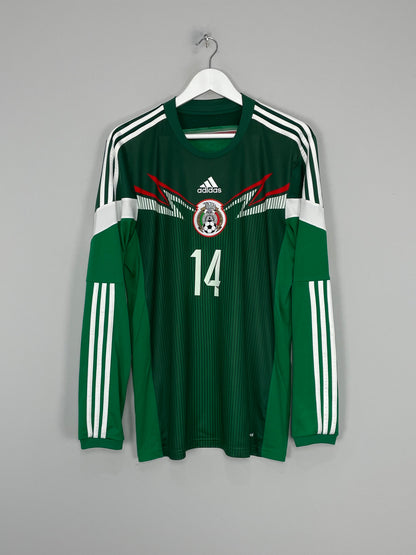 2014 MEXICO Home S/S No.14 J.HERNANDEZ AdiZero 14 WorldCup Match Croatia  jersey