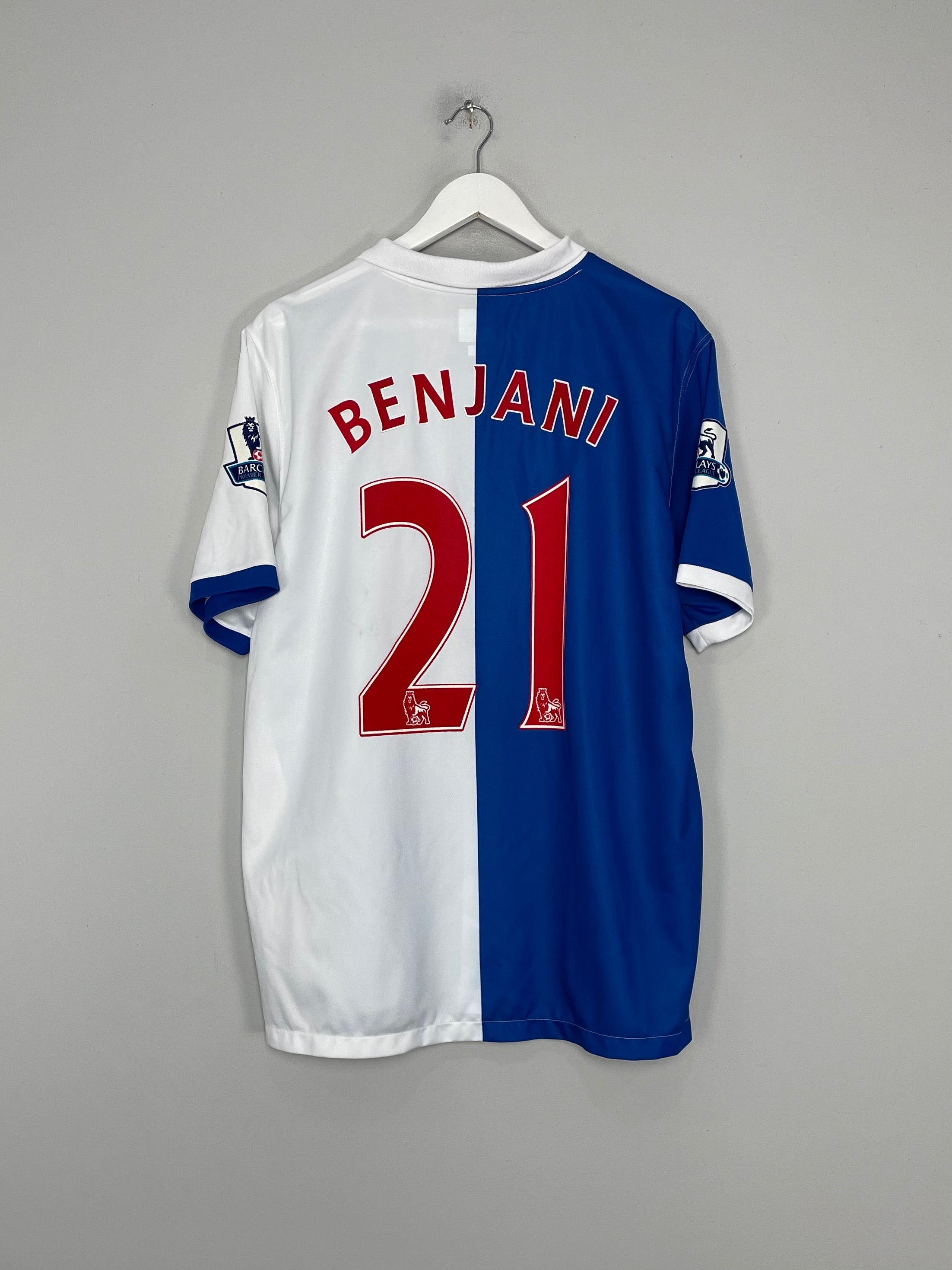 2010/11 BLACKBURN ROVERS BENJANI #21 *MATCH ISSUE* HOME SHIRT (XL) UMBRO