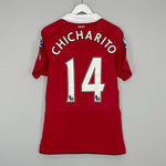 2010/11 MANCHESTER UNITED CHICHARITO #14 *MATCH ISSUE* HOME SHIRT (M) NIKE