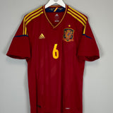 2011/12 SPAIN A.INIESTA #6 HOME SHIRT (XL) ADIDAS