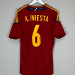 2011/12 SPAIN A.INIESTA #6 HOME SHIRT (XL) ADIDAS