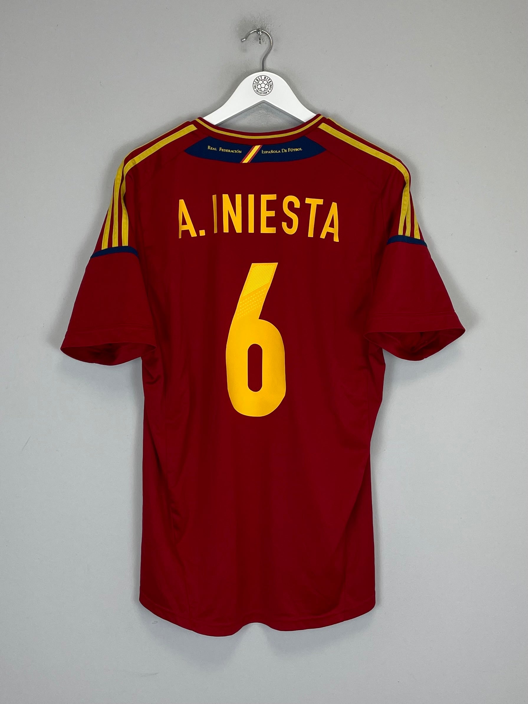 2011/12 SPAIN A.INIESTA #6 HOME SHIRT (XL) ADIDAS