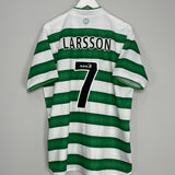 2003/04 CELTIC LARSSON #7 HOME SHIRT (XL) UMBRO