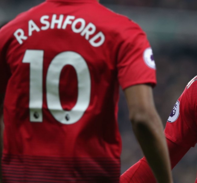 cult kits - rashford match worn shirt