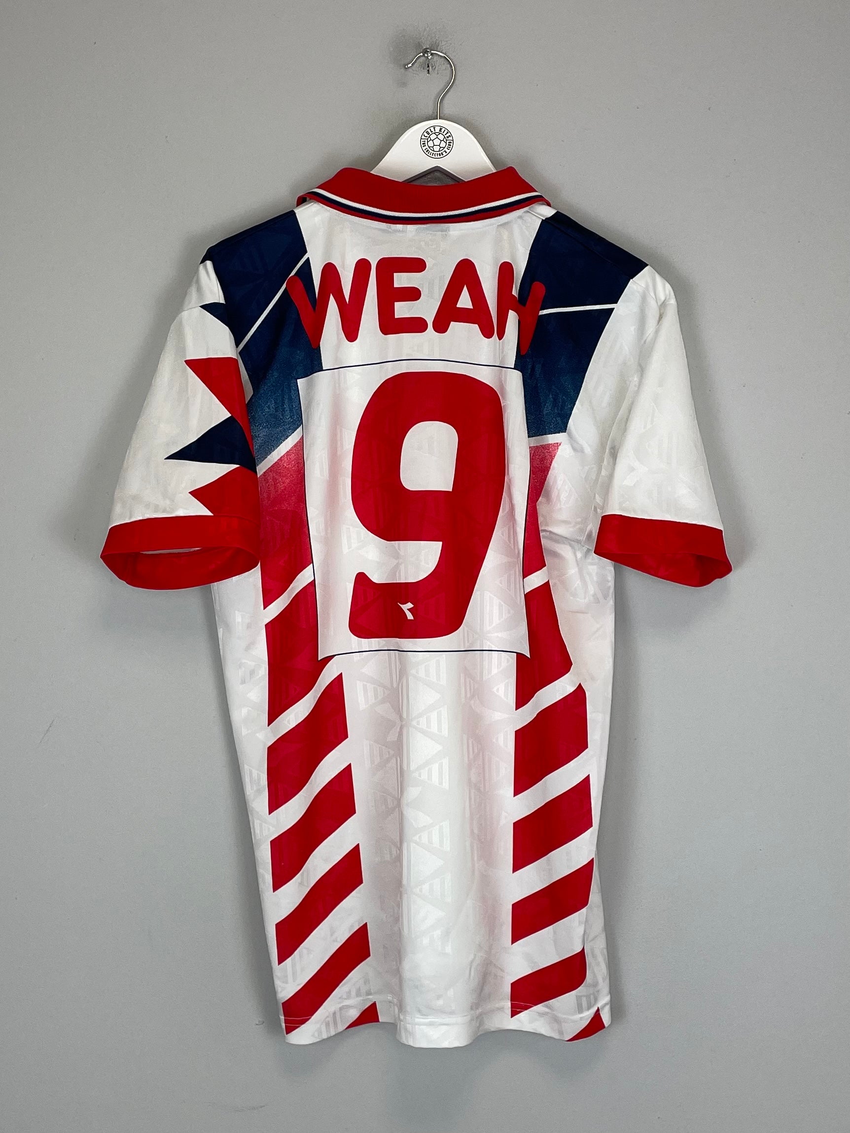 1995/96 LIBERIA WEAH #9 AWAY SHIRT (XL) DIADORA