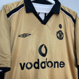 2001/02 MANCHESTER UNITED BECKHAM #7 CENTENARY AWAY/THIRD SHIRT (XL) UMBRO