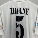 2001/02 REAL MADRID ZIDANE #5 *CENTENARY* HOME SHIRT (L) ADIDAS