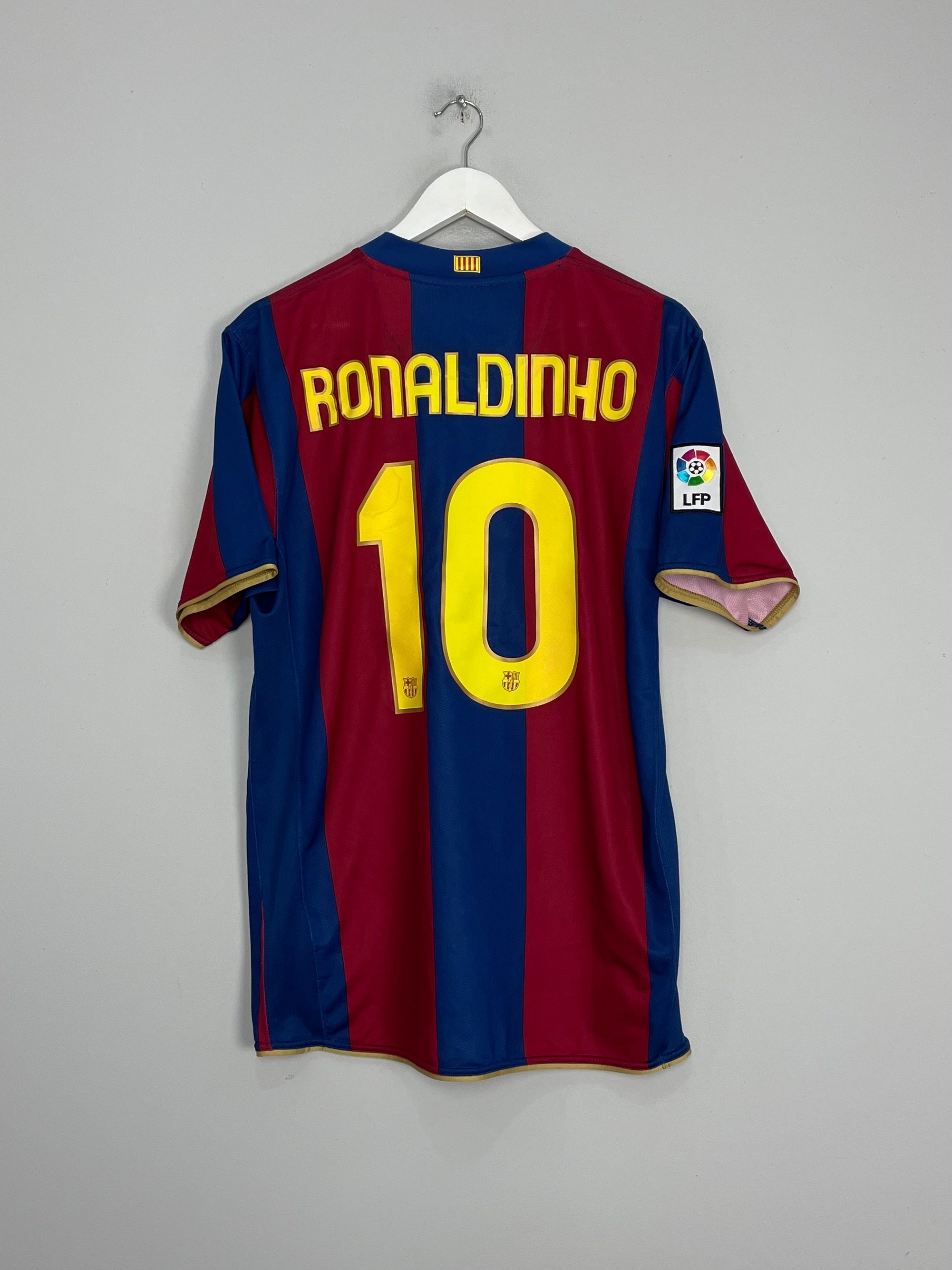 2007/08 BARCELONA RONALDINHO #10 HOME SHIRT (L) NIKE