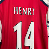 2000/02 ARSENAL HENRY #14 HOME SHIRT (M) NIKE