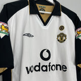 2001/02 MANCHESTER UNITED BECKHAM #7 CENTENARY AWAY/THIRD SHIRT (XL) UMBRO