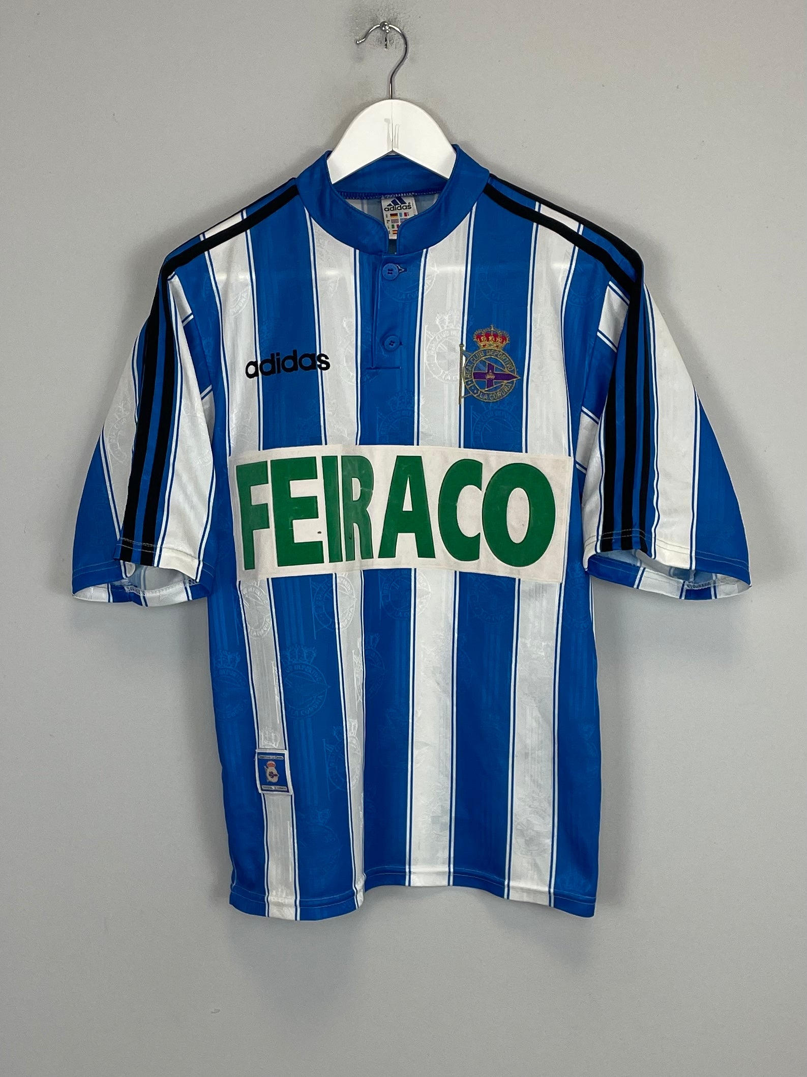 1996/98 DEPORTIVO LA CORUNA HOME SHIRT (S) ADIDAS