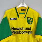 1996/97 NORWICH CITY HOME SHIRT (M) MITRE