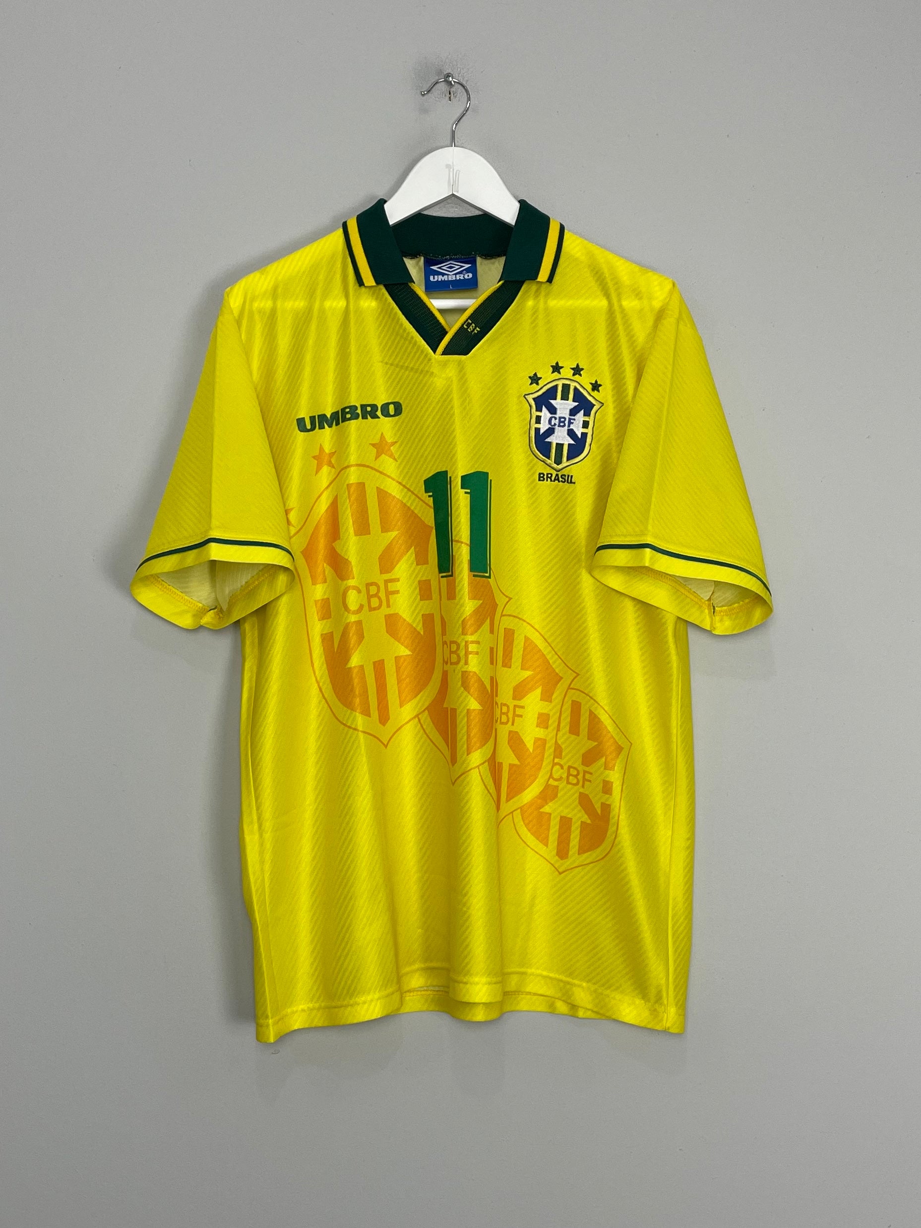Camisa de futebol Brasil 1994 Romario 11 Home grande /39490