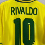 1994 BRAZIL RIVALDO #10 HOME SHIRT (XL) UMBRO