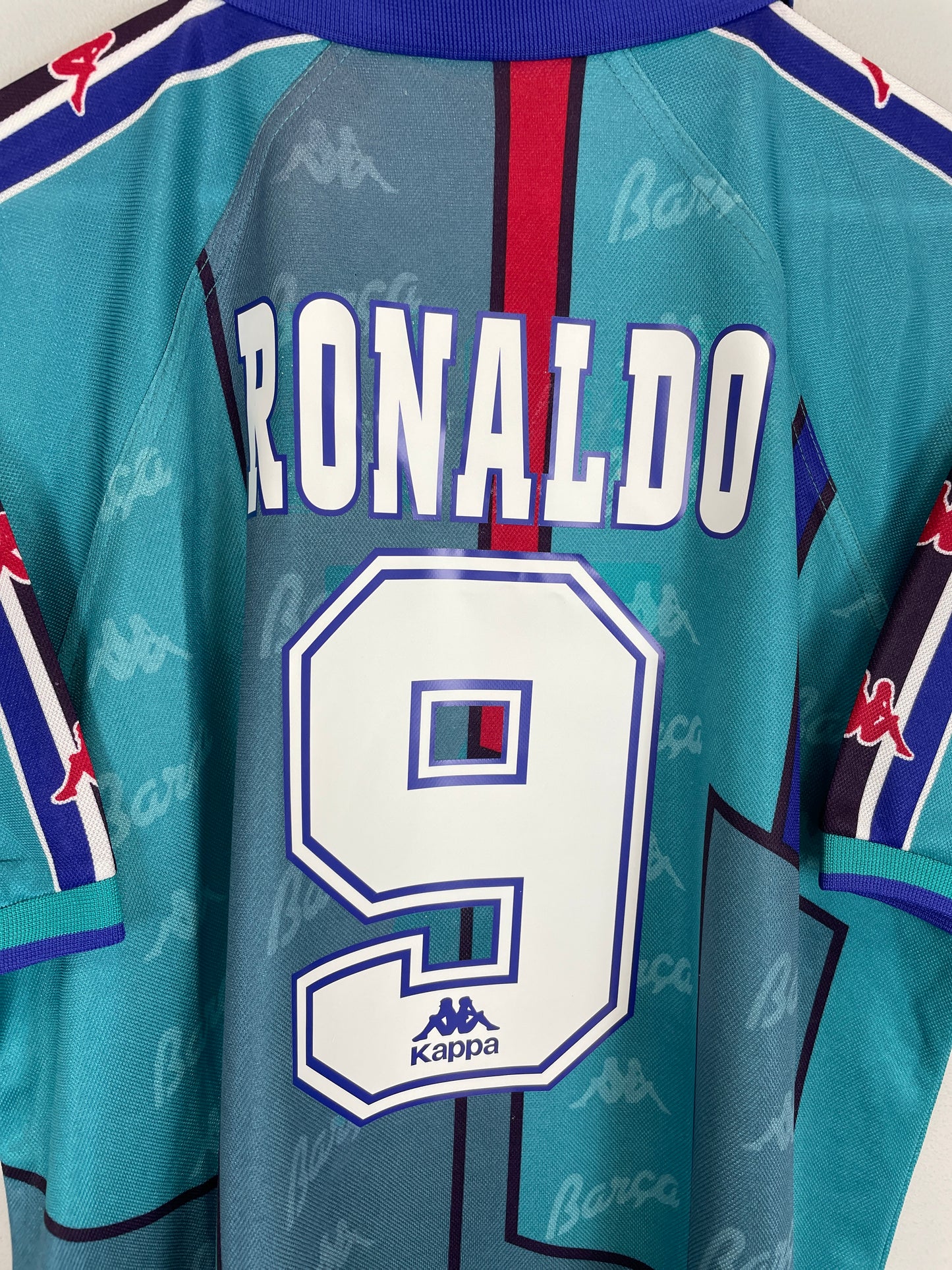 1995/97 BARCELONA RONALDO #9 AWAY SHIRT (XL) KAPPA