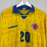 1995/97 COLOMBIA #20 L/S *PLAYER ISSUE* HOME SHIRT (L) UMBRO