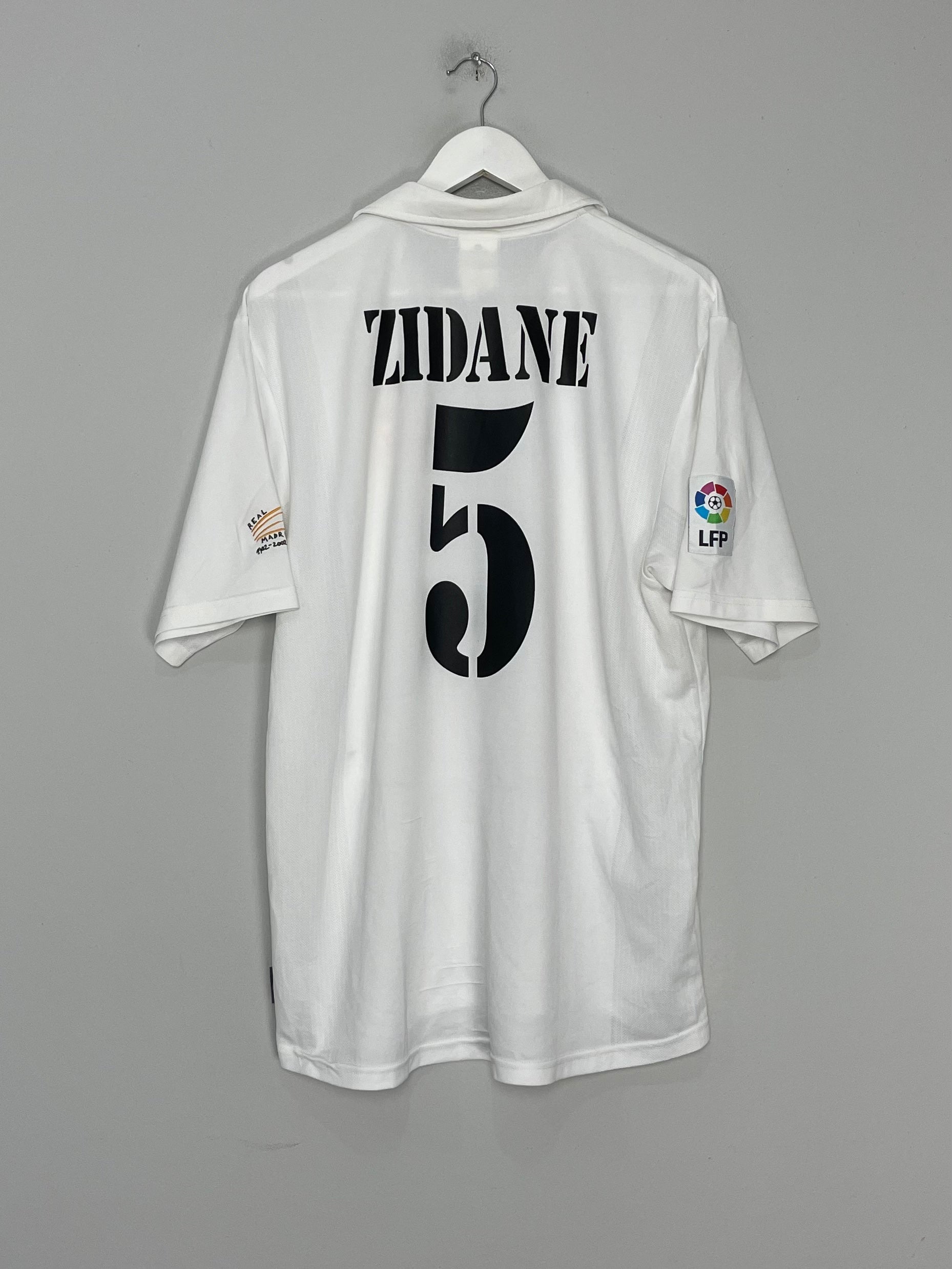 2001/02 REAL MADRID ZIDANE #5 *CENTENARY* HOME SHIRT (L) ADIDAS