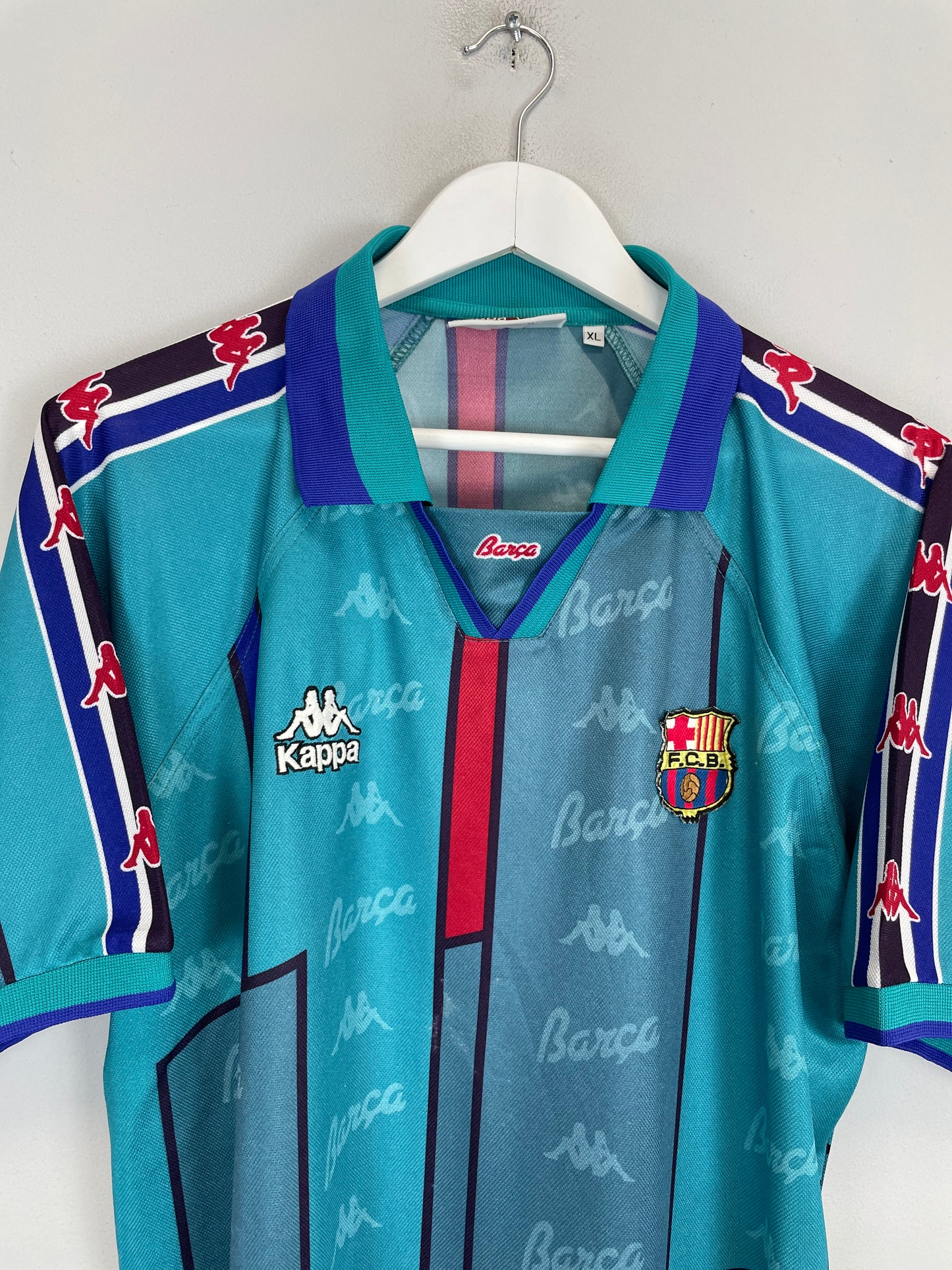 1995/97 BARCELONA RONALDO #9 AWAY SHIRT (XL) KAPPA