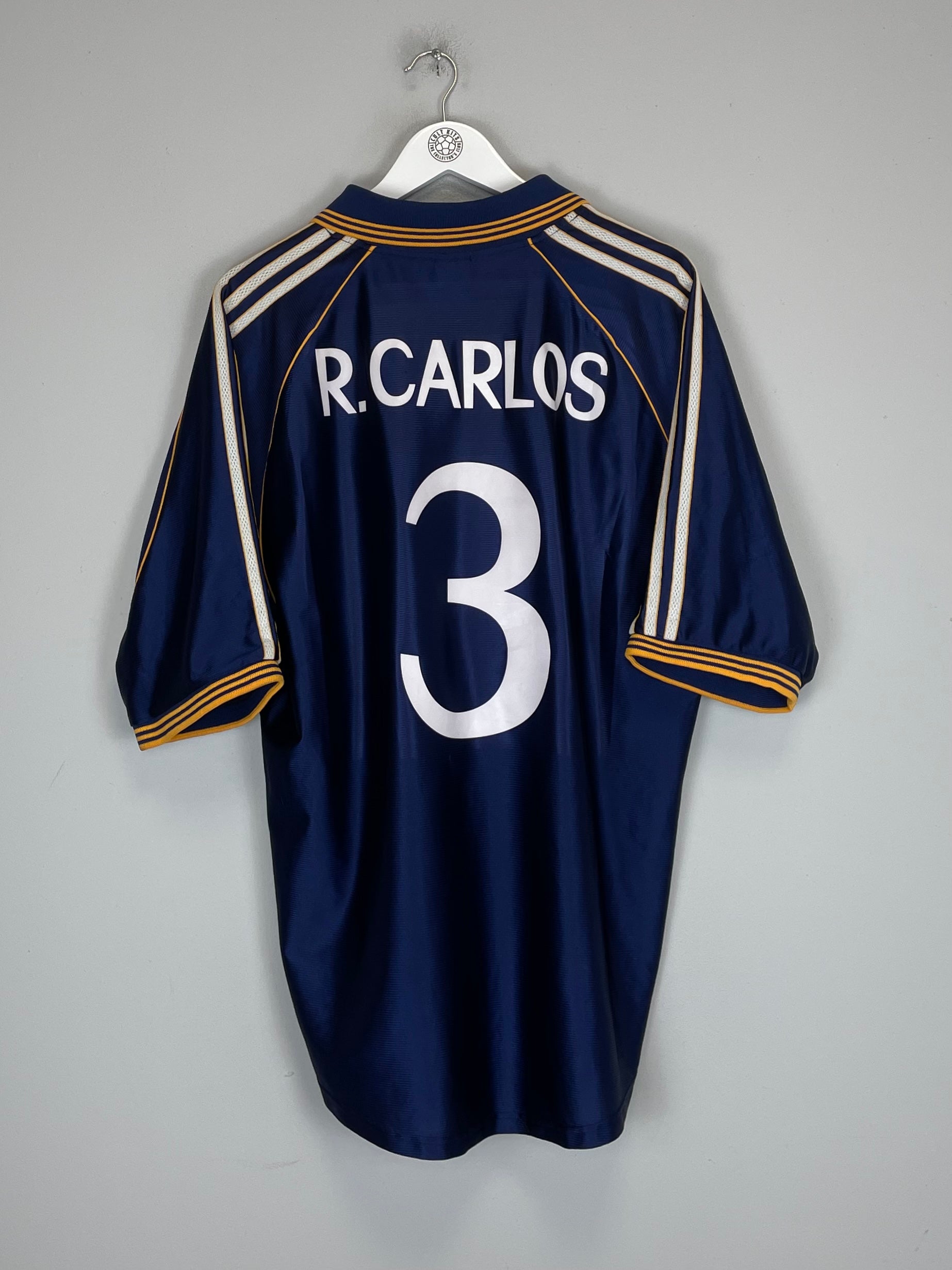 1998/00 REAL MADRID R.CARLOS #3 AWAY SHIRT (XL) ADIDAS