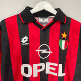 1994/95 AC MILAN #4 L/S HOME SHIRT (L) LOTTO