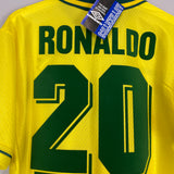 1994/96 BRAZIL RONALDO #20 *BNWT* HOME SHIRT (M) UMBRO