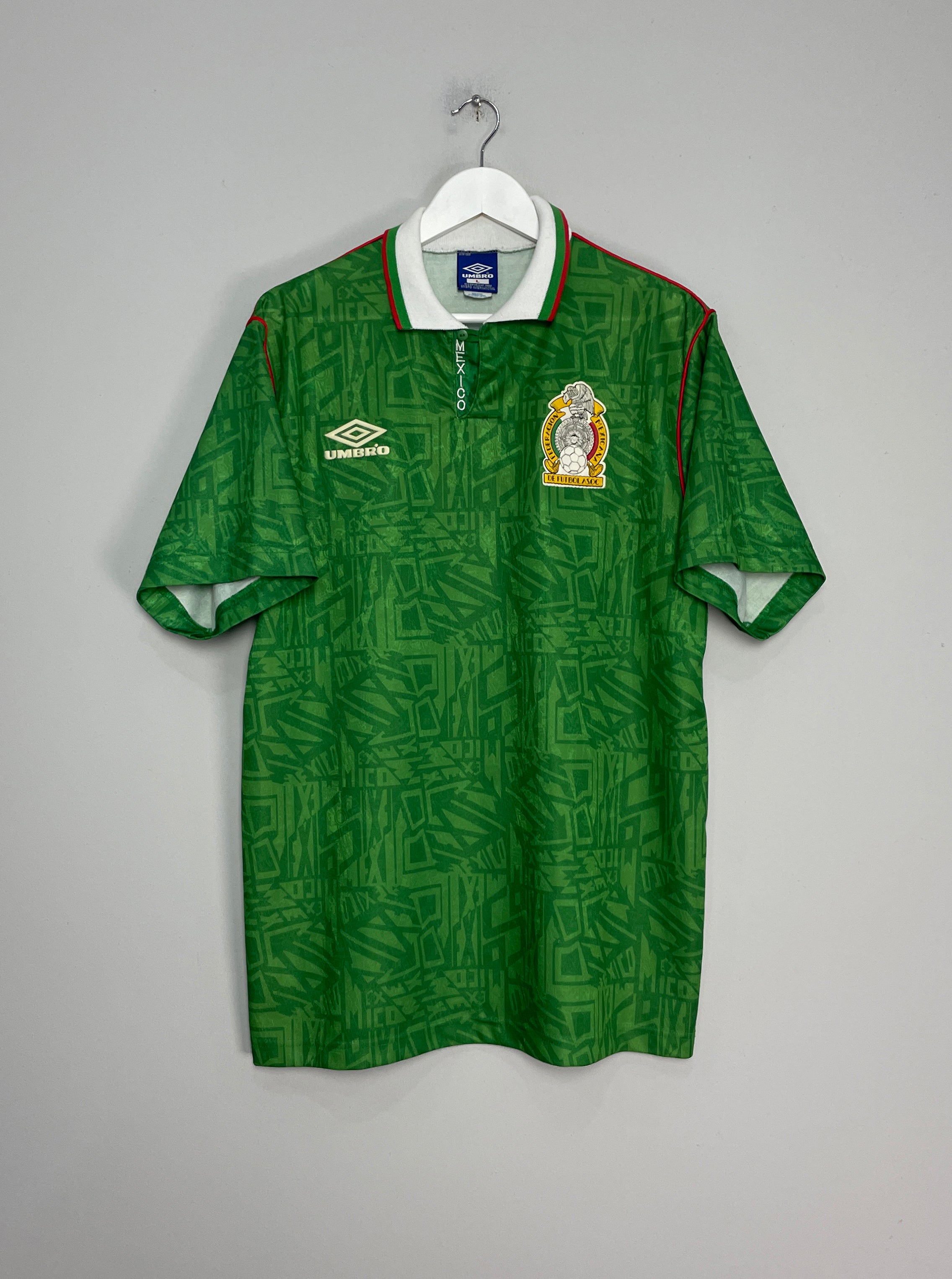 1994 MEXICO HOME SHIRT (L) UMBRO