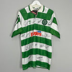 1991/92 CELTIC *SQUAD SIGNED* HOME SHIRT (L) UMBRO