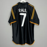 1998/99 REAL MADRID RAUL #7 AWAY SHIRT (XL) ADIDAS