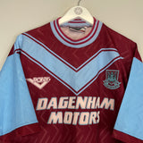 1993/95 WEST HAM HOME SHIRT (L) PONY