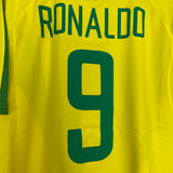 2002/04 BRAZIL RONALDO #9 HOME SHIRT (L) NIKE