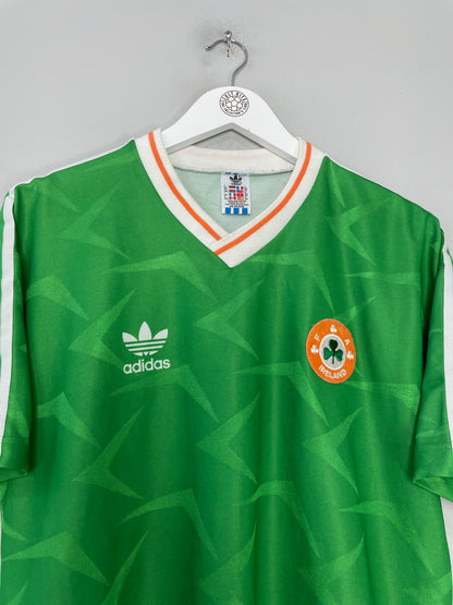 1990 IRELAND HOME SHIRT (M) ADIDAS