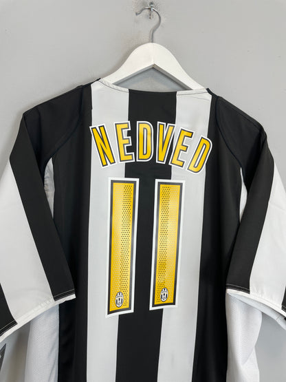 2004/05 JUVENTUS NEDVED #11 *BNWT* HOME SHIRT (XL) NIKE